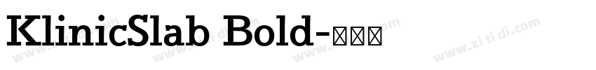 KlinicSlab Bold字体转换